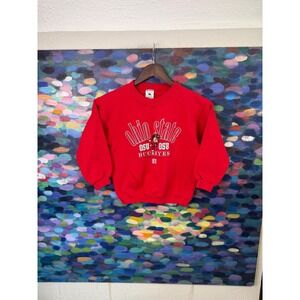 Vintage Galt Sand Ohio State Buckeyes Sweatshirt Red OSU Brutus Crewneck Large